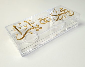 Personalized acrylic rings box