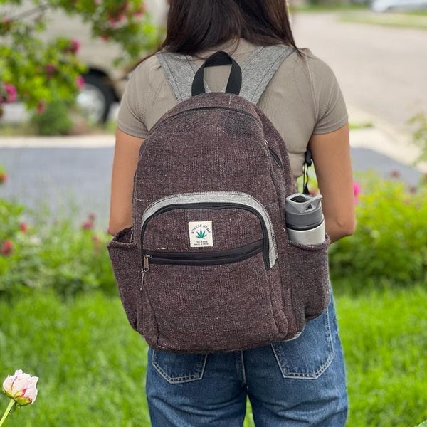 Compact and Eco-Friendly Mini Hemp Backpack - Perfect for Outdoor Adventures and Everyday Use