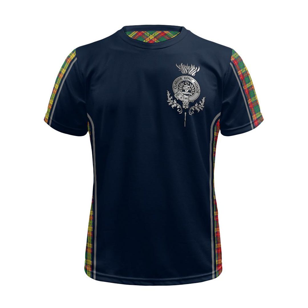 Buchan Tartan Crest T-shirt - I'm not yelling style