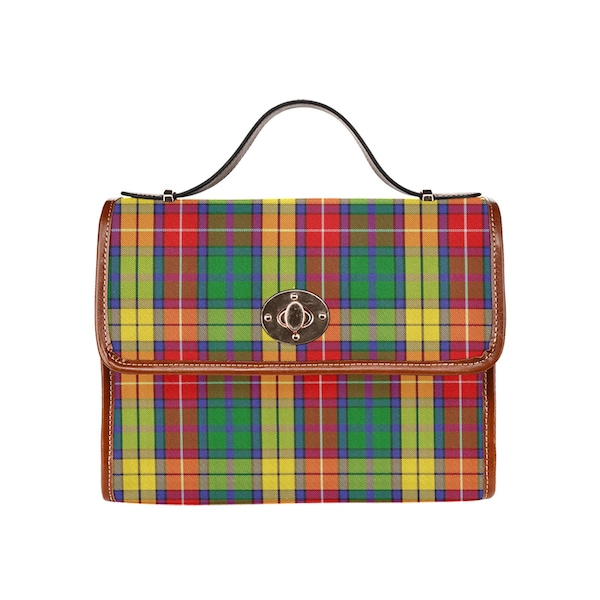 Buchanan Modern Tartan Crest Satchel Bag main image 1