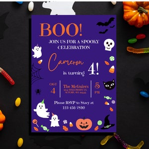 Halloween Birthday Invitation, Halloween Party Invitation, Halloween Invite, Halloween Invitation, Spooky Halloween Invitation, Editable