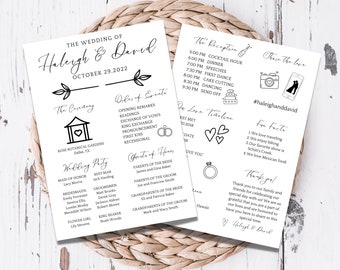 Infographic Wedding Program Template: DIY Itinerary Timeline (Digital Download)
