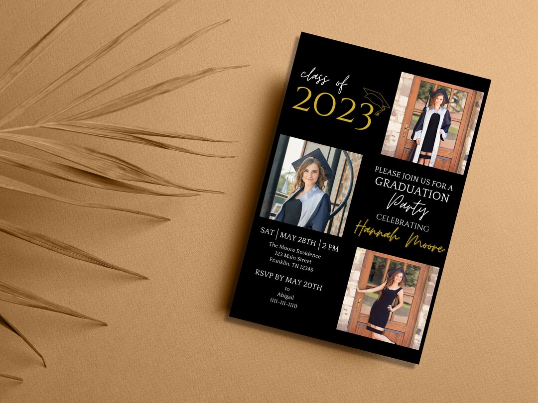 4x6 Graduation Invitation Template Graduation Announcement - Etsy