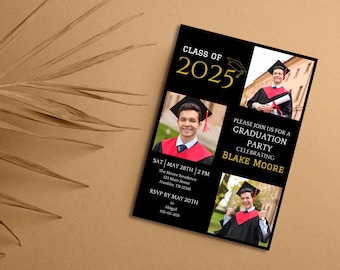2026 Graduation Invitation Template: Photo Grad Party Invite (Digital Download)