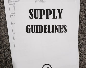 ER PREP- Food Storage Guideline