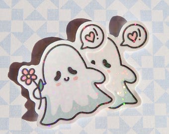 Ghost Sticker: Holographic Vinyl Decal, Laptop Decal