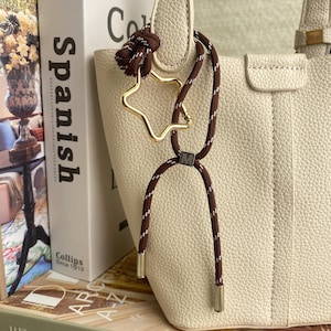 Y2k Corda Bolsa Encantos Com Prata Aço Inoxidável Letras M Para Bolsa, Letras Personalizadas Chaveiro, Acessórios Chaveiro