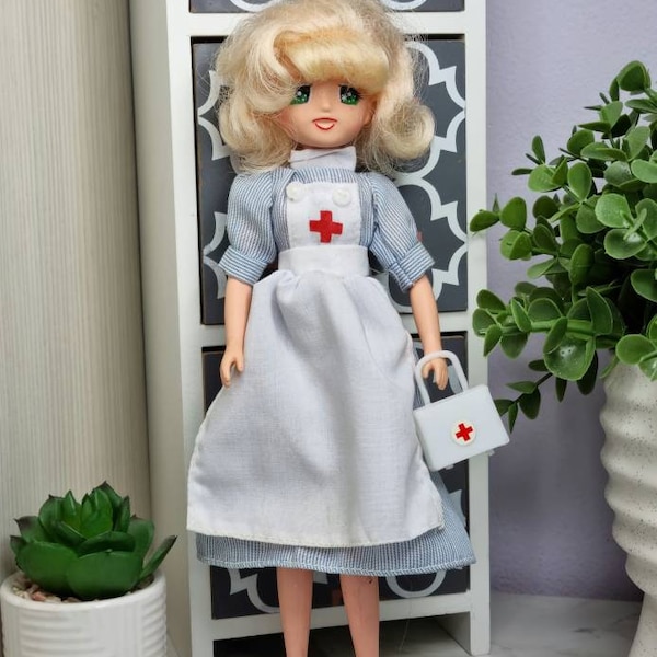 Candy Candy Nurse Infermiera Puppe Polistil 1981 Vintage Anime Puppe Barbie