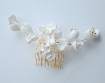 Hair comb, Flower haircomb, Bridal headpiece, wedding headpiece