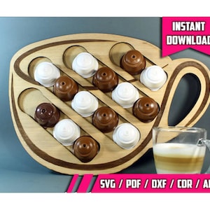 Cup Capsules Dolce Gusto Pod Holder Svg, Nescafe Pod Holder Svg,SVG Laser-Ready Cut File - INSTANT DOWNLOAD, Nespresso Capsule Pod Holder