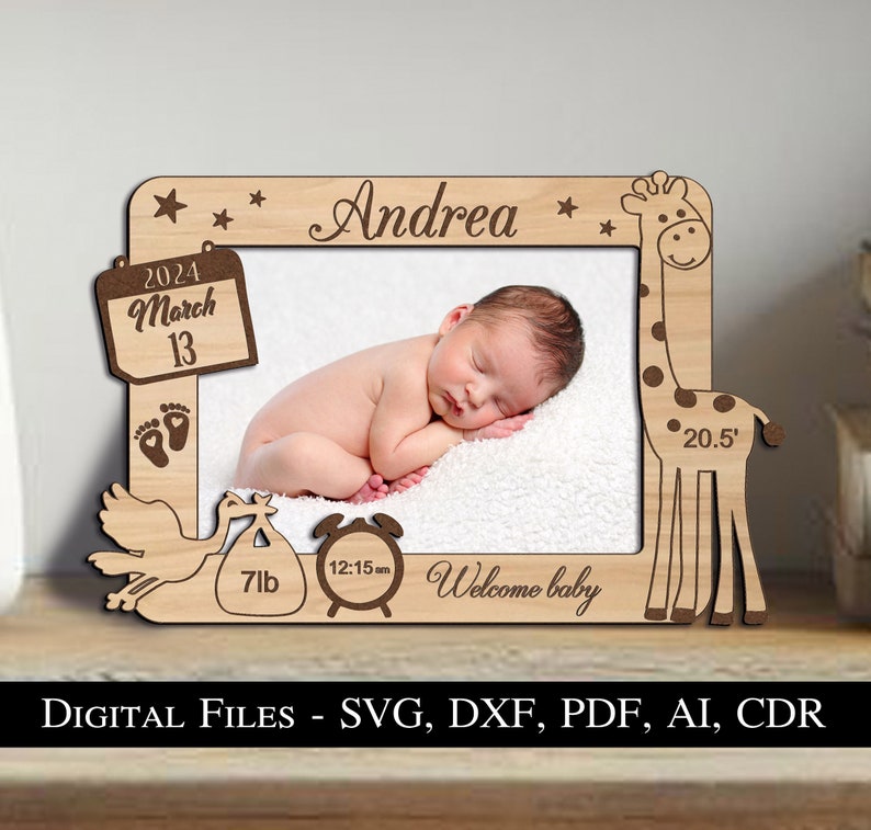 Baby-Sonogramm-Bilderrahmen Aus Holz - Süßer Ultraschall-Rahmen Zur Schwangerschaftsankündigung