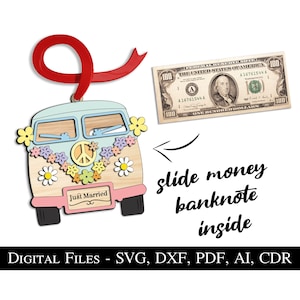 Aloha Van Money Holder Regalo Presente SVG Glowforge Vehículo de coche Archivo de corte listo para láser - Descarga instantánea Digital Summer Best BestLaserSVG