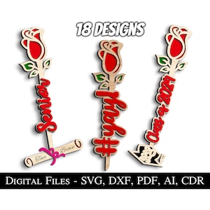 Bundle von 18 Graduation Rose Geschenk Glückwunsch SVG Glowforge Laser Digitale Datei Finish Schule Akademie Universität vorhanden Instant Download