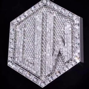 Custom made Iced Out Hip Hop Pendant | Chunky Moissanite pendant | 925 Silver / 10K Gold | Custom Handmade Moissanite Jewelry