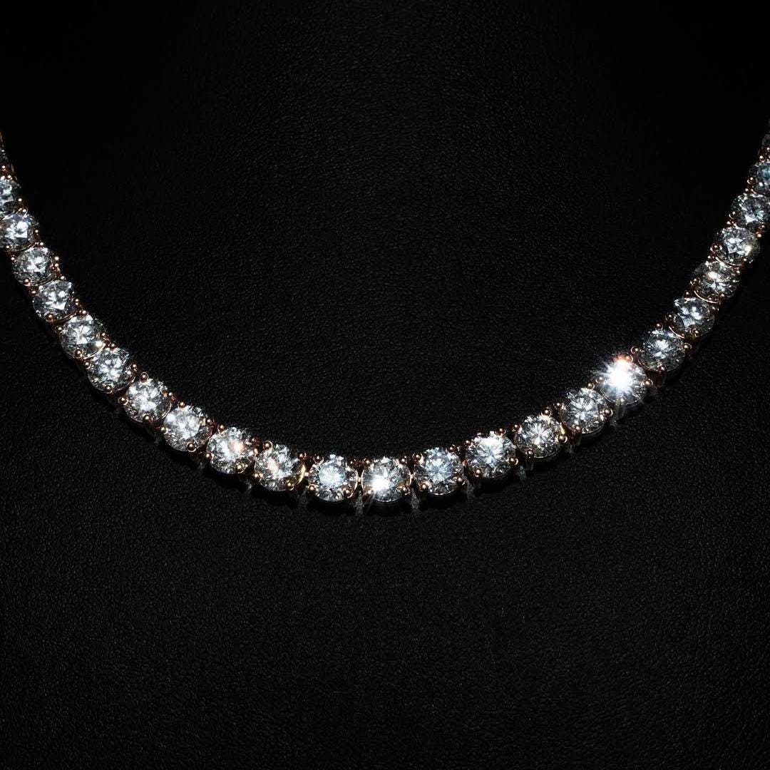 2-6mm VVS1 Moissanite Sterling Silver Tennis Chains and Bracelets