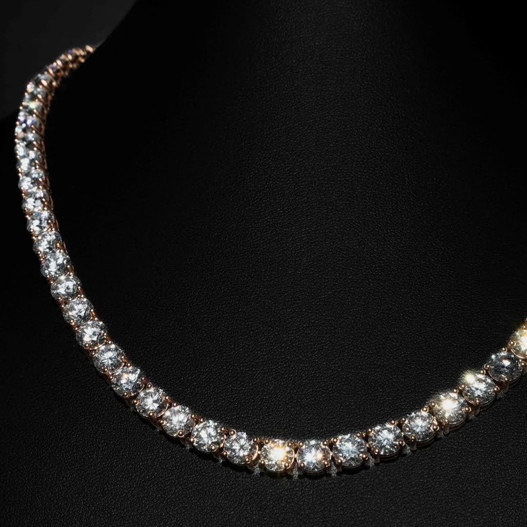 2-6mm VVS1 Moissanite Sterling Silver Tennis Chains and Bracelets