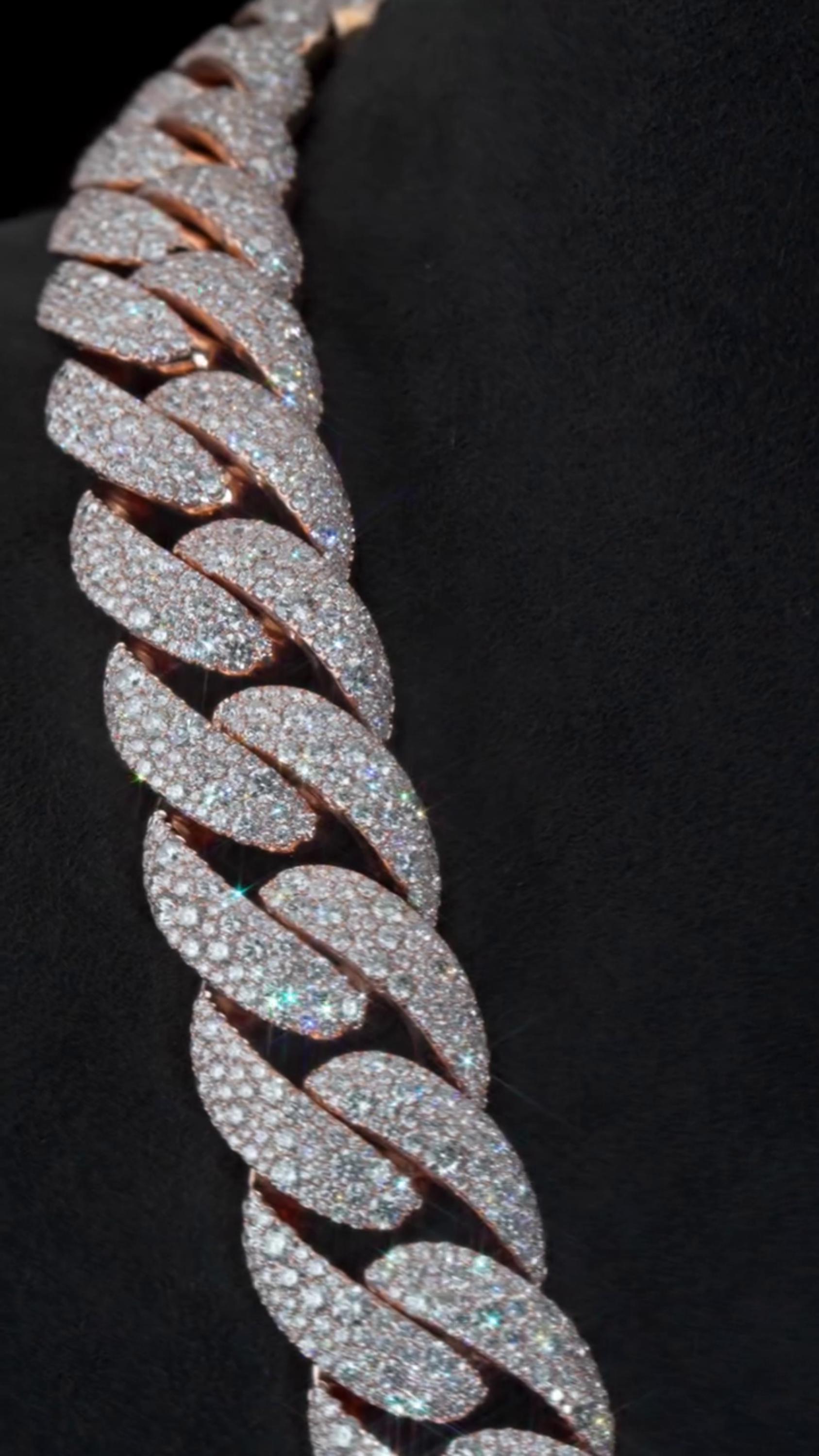22mm Mosaic Set Miami Cuban Link Chain | VVS1 Moissanite Diamonds