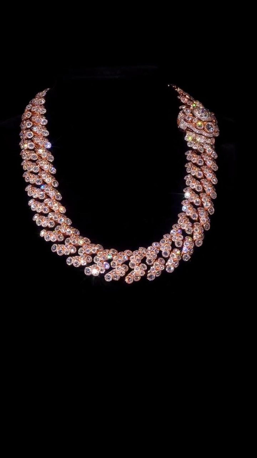 22mm Iced Out Flora Cuban Link Chain | VVS1 Moissanite Diamond