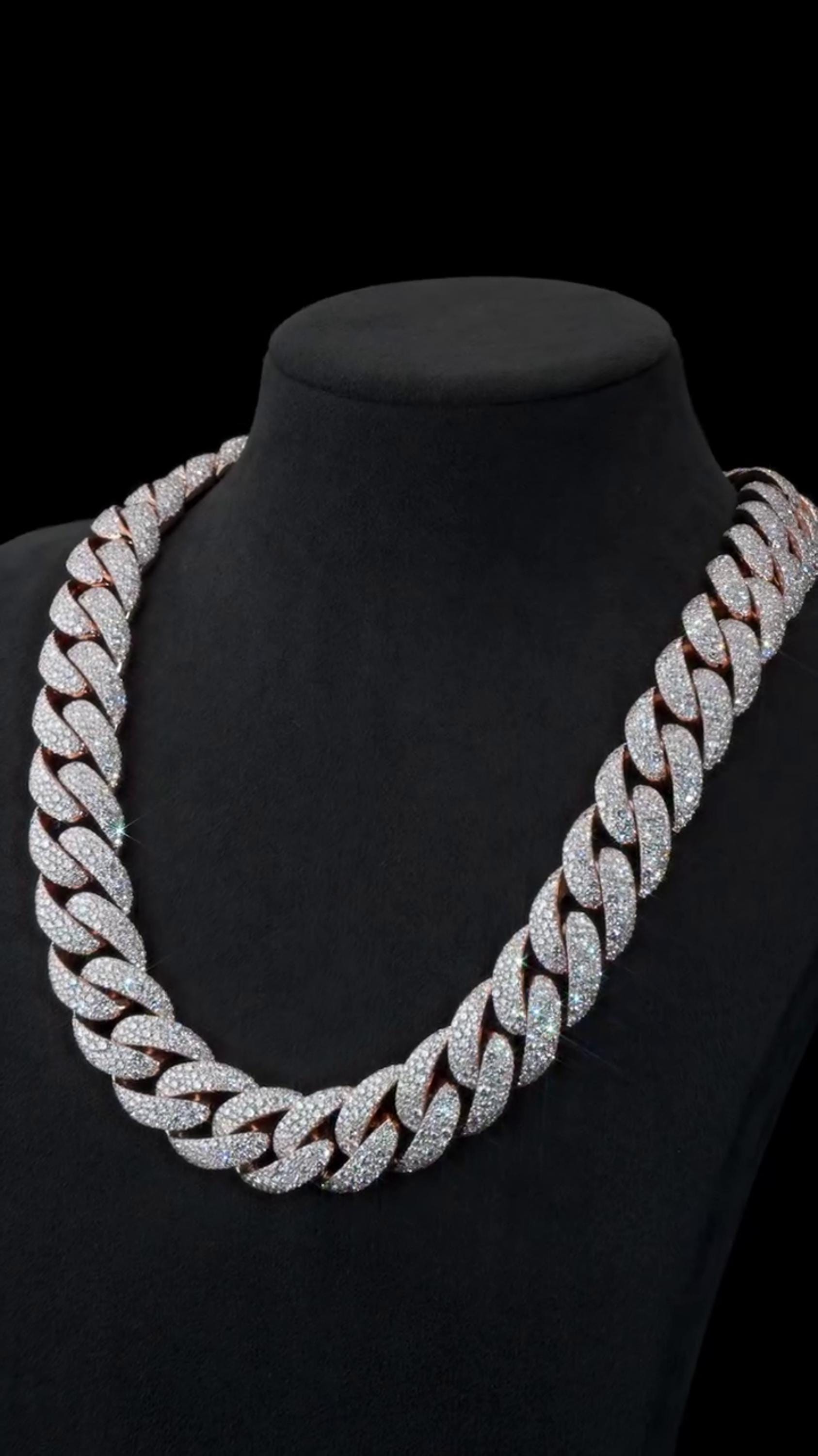 モアサナイト22mmキューバンチェーン 💎 Moissanite Cuban Chain 12mm｜Dカラー｜VVS 最高級グレードの輝き