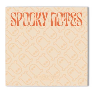 Spooky Notes Sticky Notes | Retro ghost pattern Post-it notes | Halloween sticky notes | Ghost Stationery