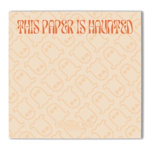 This Paper is Haunted Sticky Notes | Retro ghost pattern Post-it notes | Halloween sticky notes | Ghost Stationery