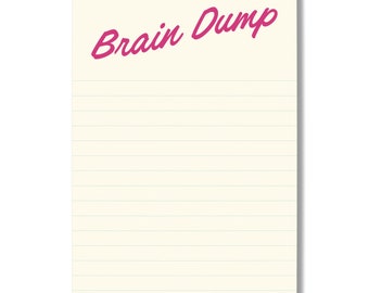 Brain Dump Notes A6 Notepad