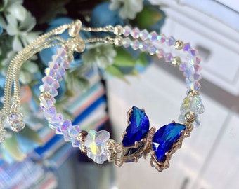 Crystal butterfly bracelet shop