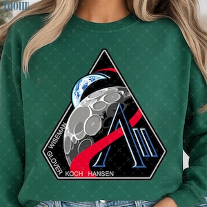 Parche bordado Artemis II png Parche de misión del programa espacial, Insignia de exploración lunar, Parche de astronauta Wiseman Glover Koch Hansen