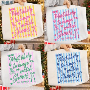Mest sannolikt att binge-titta på program hela sommaren PNG-sublimering, rolig sommartröja DTF-fil, digital nedladdning 4 färger