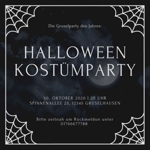 Carte d’invitation d’Halloween numérique