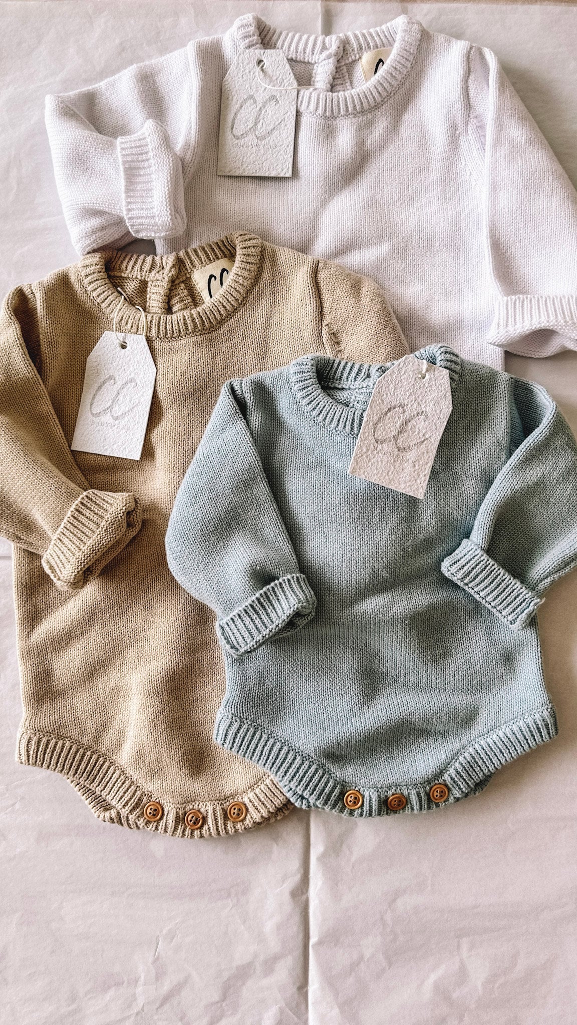 Knit Baby Romper Knit Baby Outfit Long Sleeve Knit One Piece