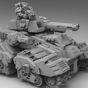 Smilodon Battle Tank | Grimdark Sci-fi | Tabletop Gaming Miniature | 28 mm 32 mm scale | Premium Resin | 3D Printed | Model | Atlan Forge
