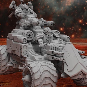 Templar ATV vehicle | Grimdark Sci-fi | Tabletop Gaming Miniature | 28 mm 32 mm scale | Premium Resin | 3D Printed | Fig Model | Atlan Forge
