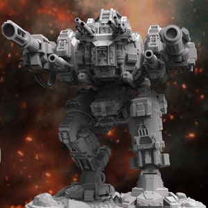 Lancer Dreadnought | Grimdark Sci-fi | Tabletop Gaming Miniature | 28 mm 32 mm scale | Premium Resin | 3D Printed | Model | Atlan Forge