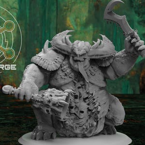 Archdemon of Plague | Grimdark Sci-fi | Tabletop Gaming Miniature | 28 mm 32 mm scale | Premium Resin | 3D Printed | Fig Model | Atlan Forge