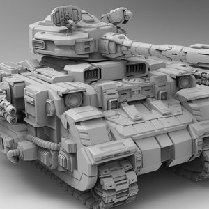 Arctodus Battle Tank | Grimdark Sci-fi | Tabletop Gaming Miniature | 28 mm 32 mm scale | Premium Resin | 3D Printed | Model | Atlan Forge