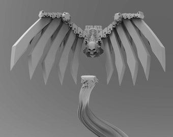 Demon Wing Bits | Hades Persephonae | Grimdark Sci-fi | Tabletop Miniature | 28 mm 32 mm scale | Premium Resin | 3D Printed | Atlan Forge