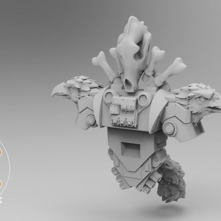 Nordic Mounted Captain Grimdark Scifi Tabletop Gaming Miniature 28 Mm