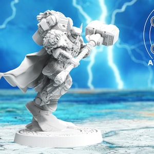 Asgardian Crash Captain | Grimdark Sci-fi | Tabletop Gaming Miniature | 28 mm 32 mm scale | Premium Resin | 3D Printed | Model | Atlan Forge