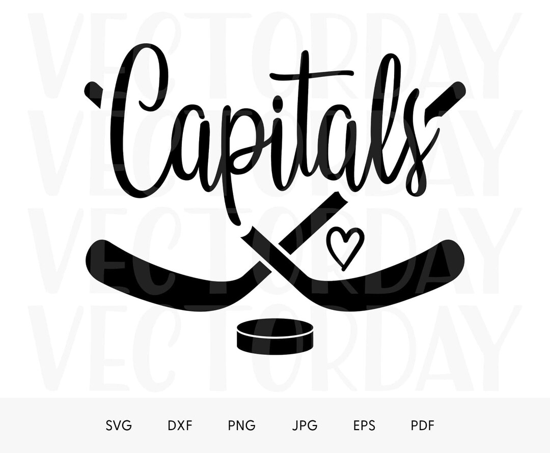 Capitals Hockey Svg Capitals Mascot Svg Team Mascot Svg Etsy
