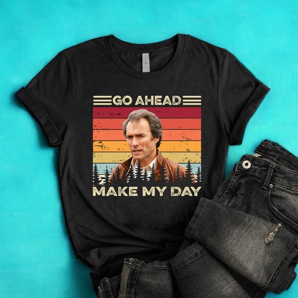 T-shirt vintage Clint Eastwood Sudden Impact 1983, chemise Dirty Harry, chemise de fans de Clint Eastwood, chemise rétro coucher de soleil, cadeau vintage