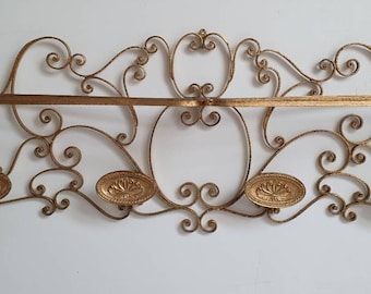 Wall Hanger Metal Hat Rack Vintage Hat Coat Rack Gold Hat Rack Gold Coat Hanger Gold Vintage Hanger Gold Wall Hat Rack Gold Wall Hanger