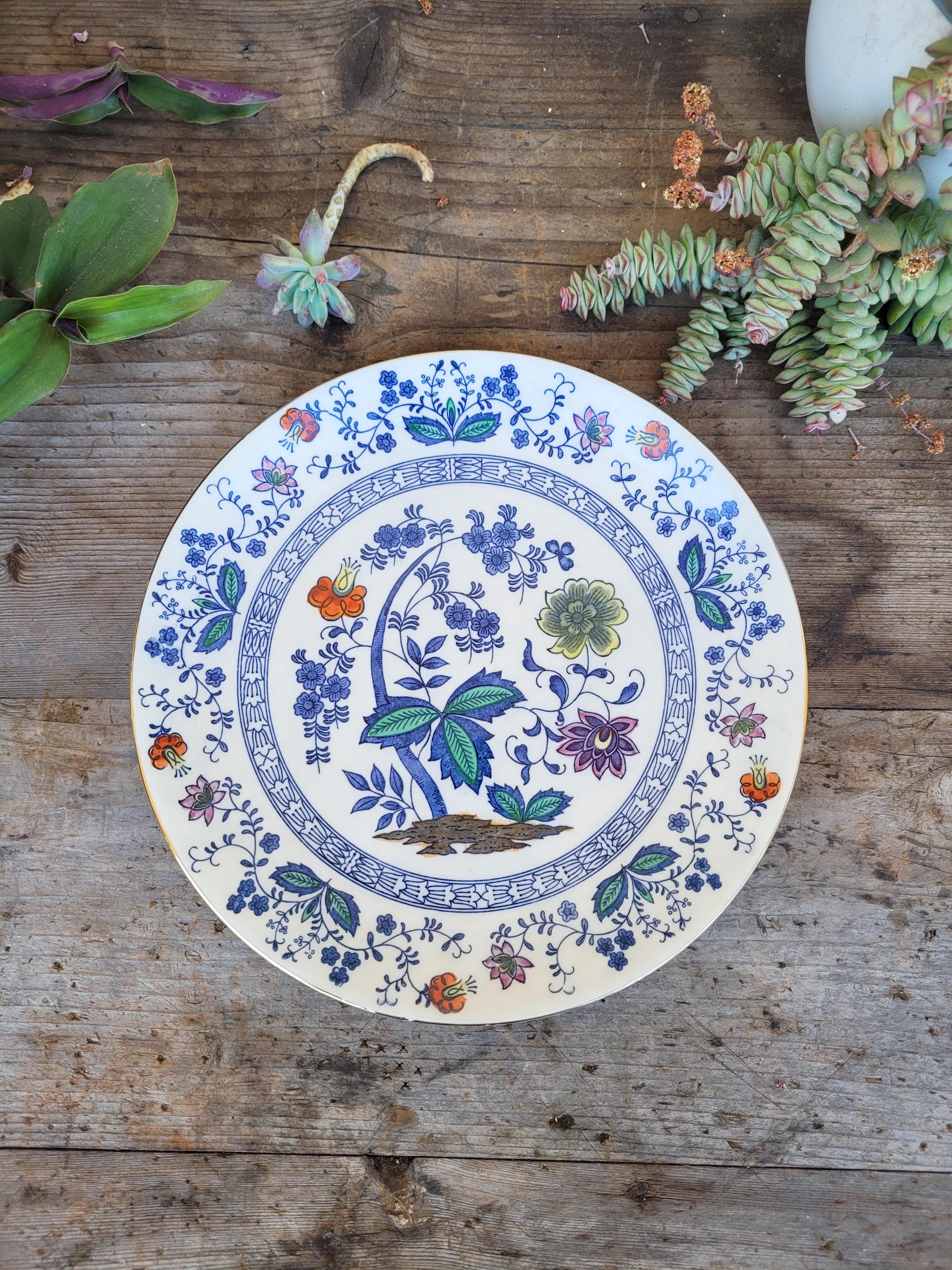 中国　手描き装飾の陶磁器皿 ヴィンテージ中国磁器皿 手描き中国陶磁器 - Etsy 日本