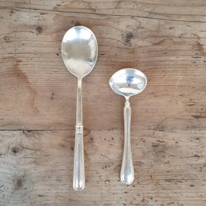 Silver table spoon vintage silver big spoon silver serving spoon silver scoop silver ladle