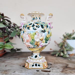 Keramos R Capodimonte Vase - Etsy Canada