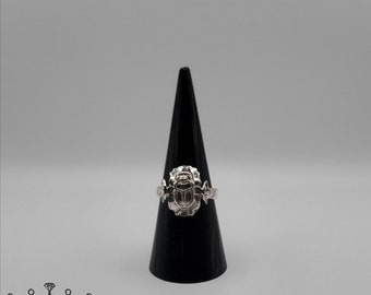 Egyptian Scarab Ring sterling silver 925k