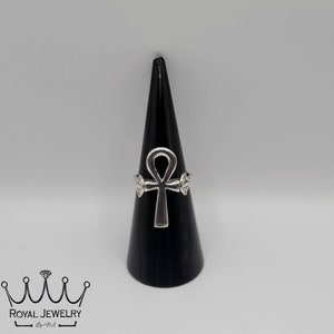 Egyptian ankh ring silver
