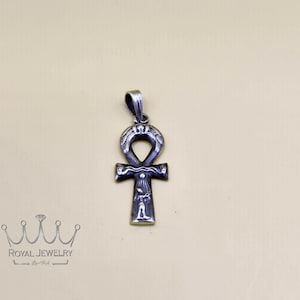 Ankh egiziano, kye della vita, argento sterling 925k, fatto a mano
