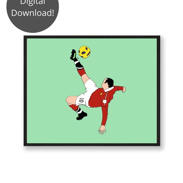 Wayne Rooney Manchester United Bicycle Kick 2011 - DIGITAL DOWNLOAD