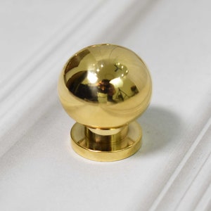 Unlacquered Brass Knobs – Solid Brass Drawer Knobs, Unlacquered Brass Cabinet Knobs, Vintage Brass Knobs for Cabinets & Furniture